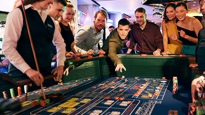 Test your luck at the onboard Casino.