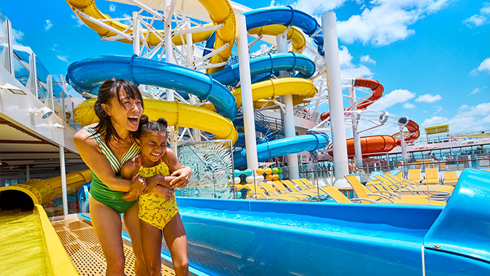 Have a fun-filled time on the Perfect Storm Slide onboard Royal Caribbean.